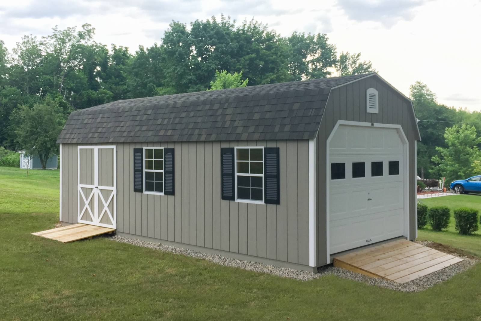 12' x 24' Traditional Dutch Garage Shown with Options