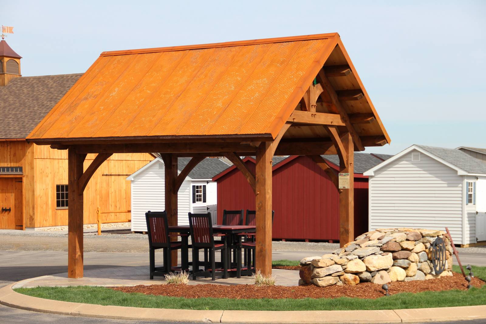 This Timber Frame Pavilion Looks Great from Any Angle