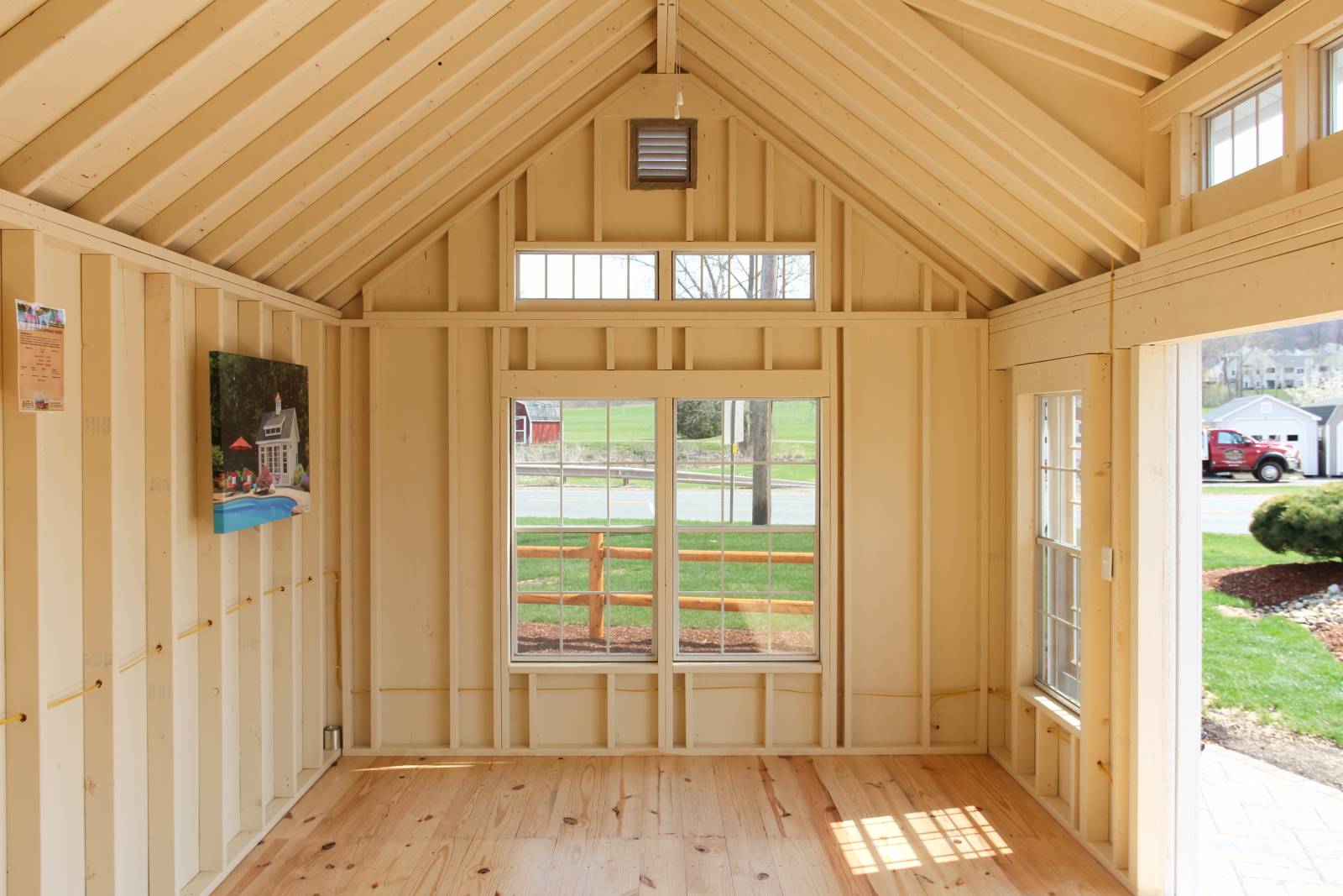New Painted Interior Option with Southern Yellow Pine Flooring