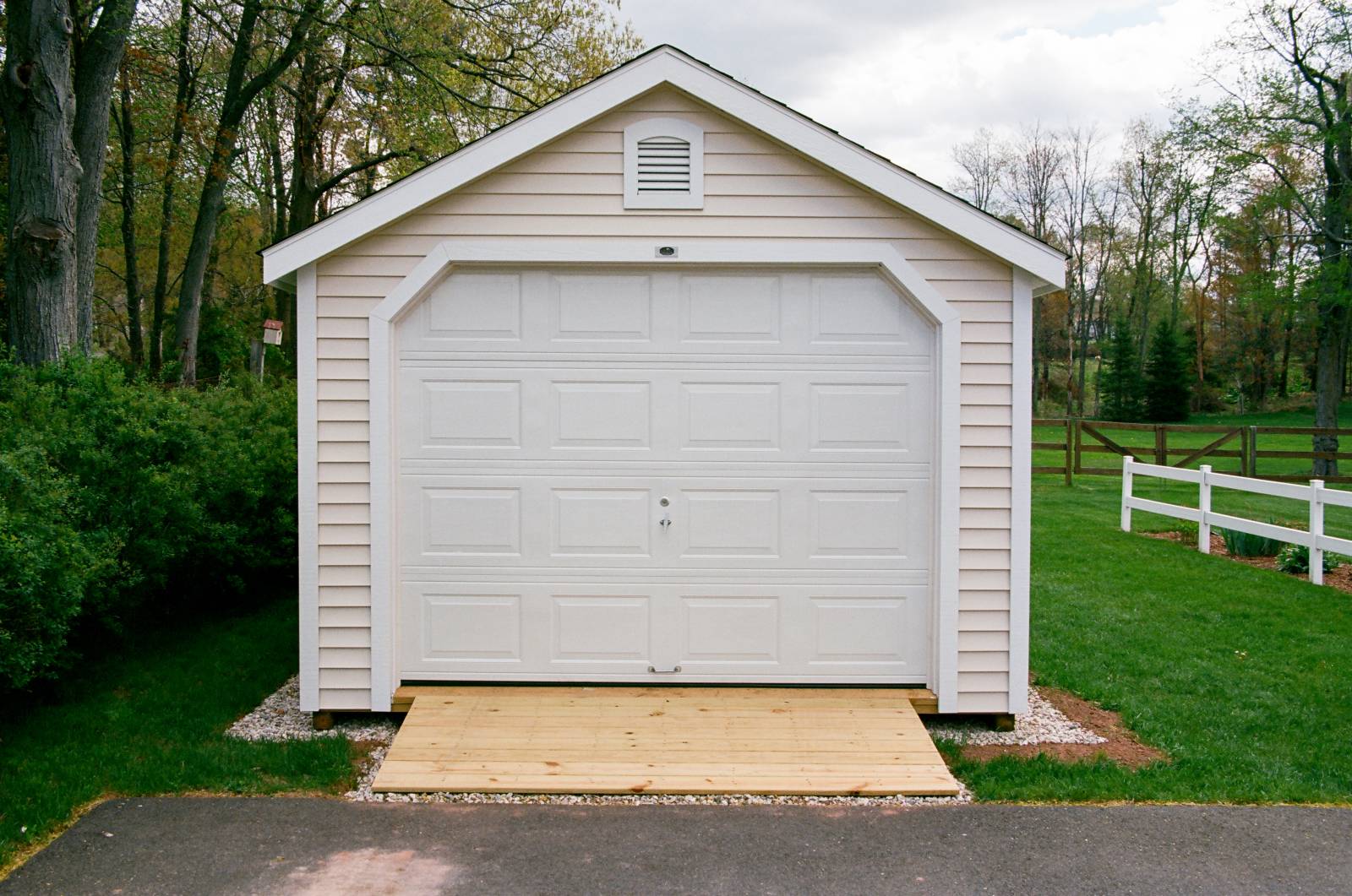 9' x 7' Overhead Door • 45 Degree Overhead Door Opening