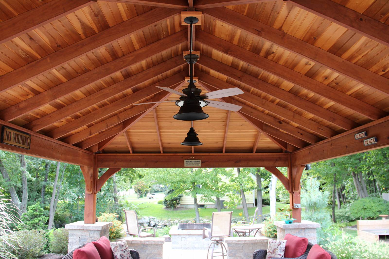 Exposed rafters with tongue & groove ceiling