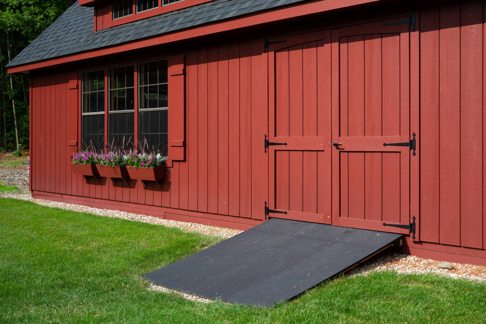 6' Double Door with Arched Trim & Poly Armor Ramp