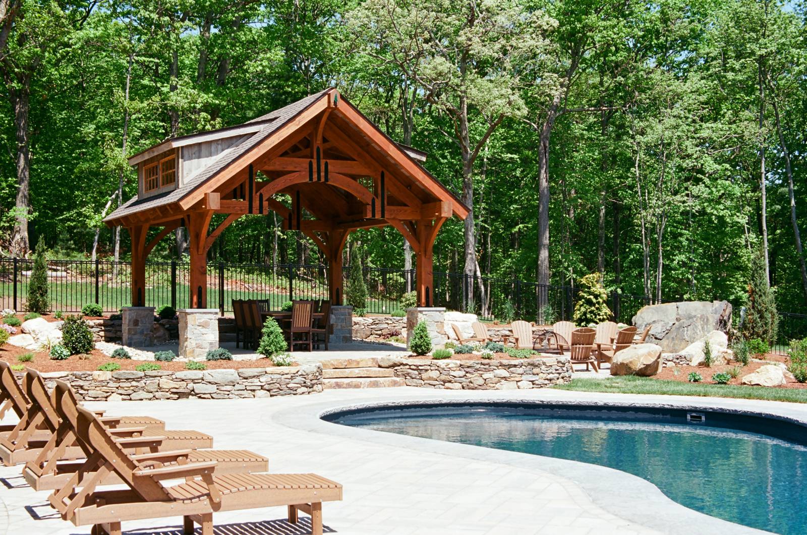 16' x 16' Alpine Timber Frame Pavilion (Tolland CT)