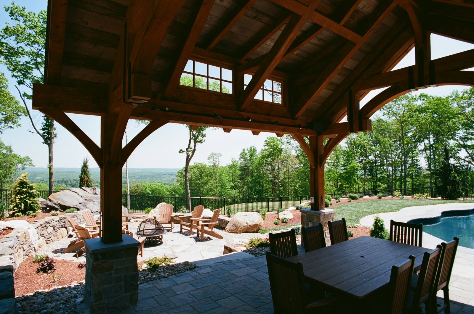 Providing Plenty of Shade & Dining Space by the Pool