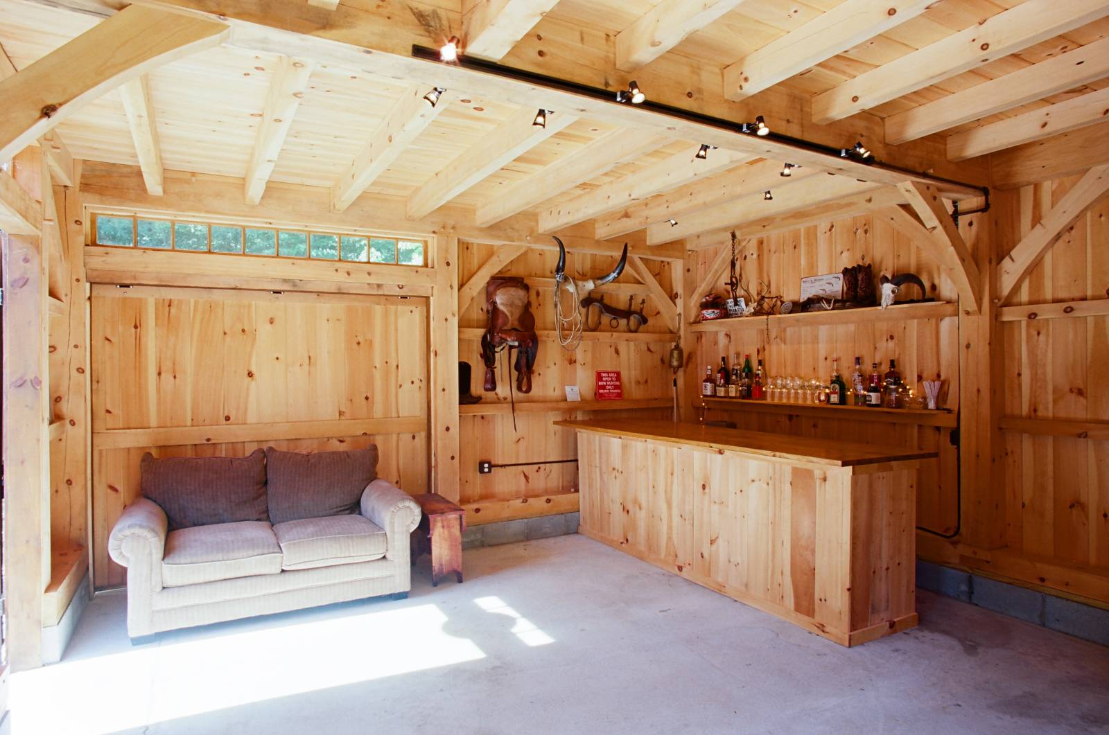 Looking more to the left inside the barn/saloon