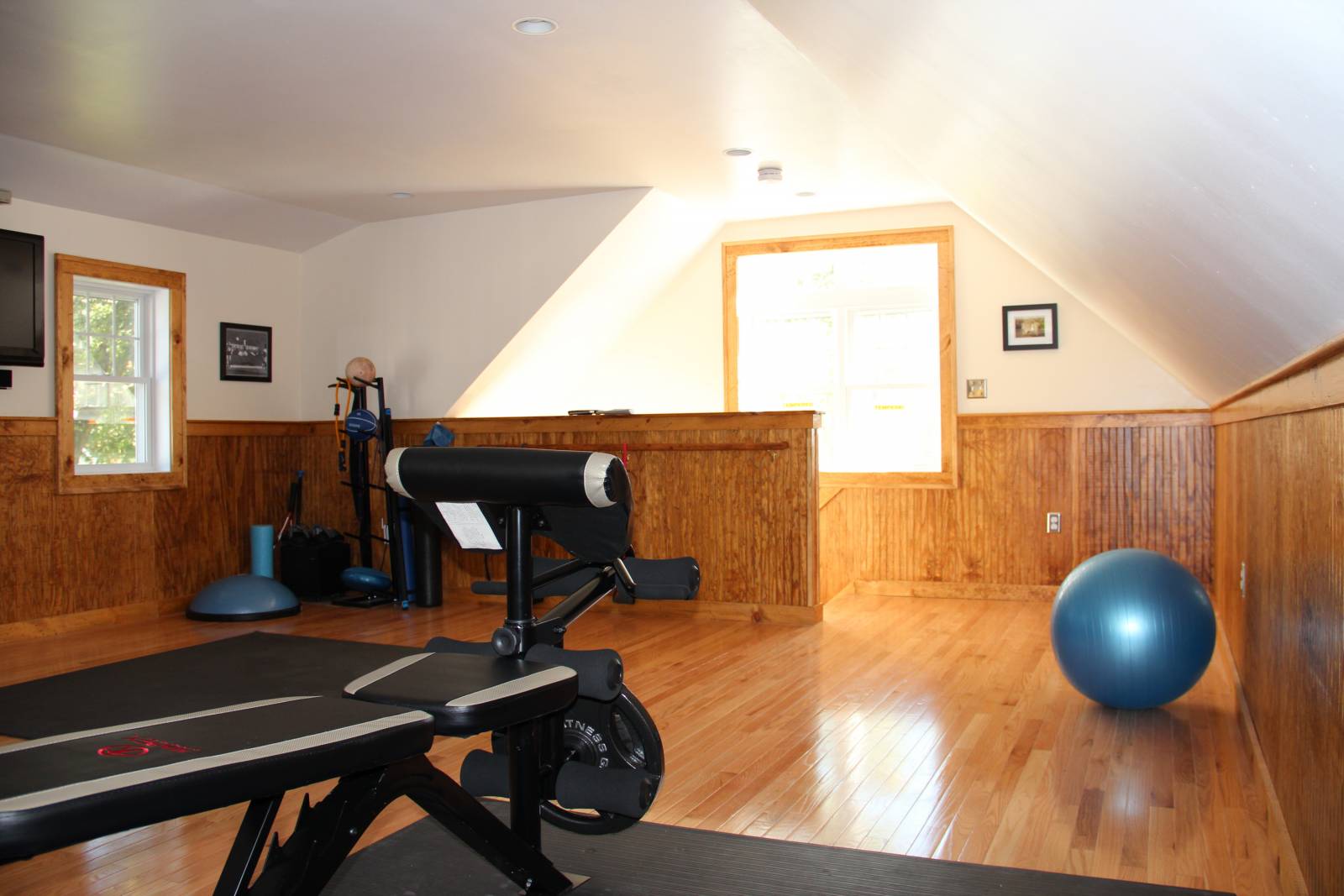 Home gym above garage outlet