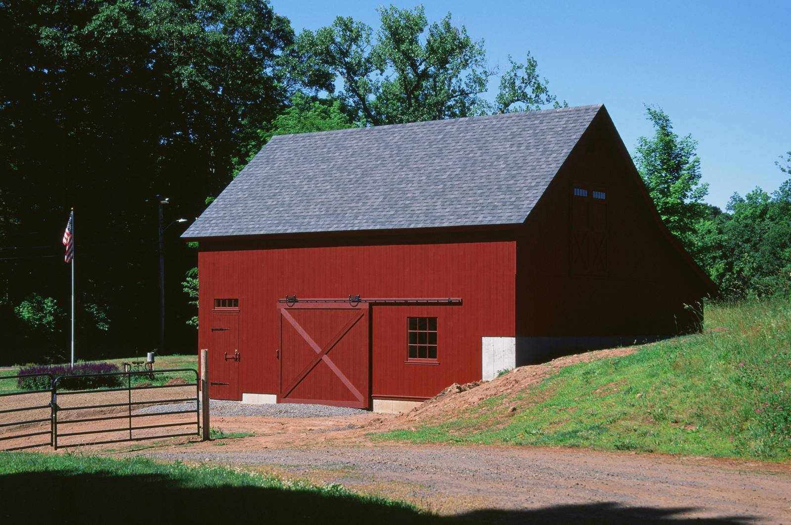 Barn Built Into Hillside