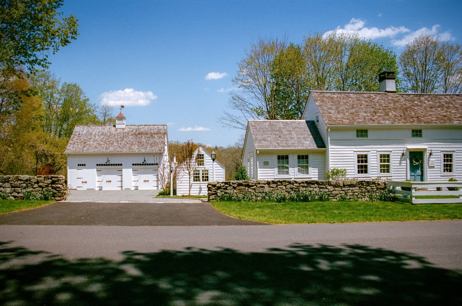 The barn perfectly matches the house. Welcome home!