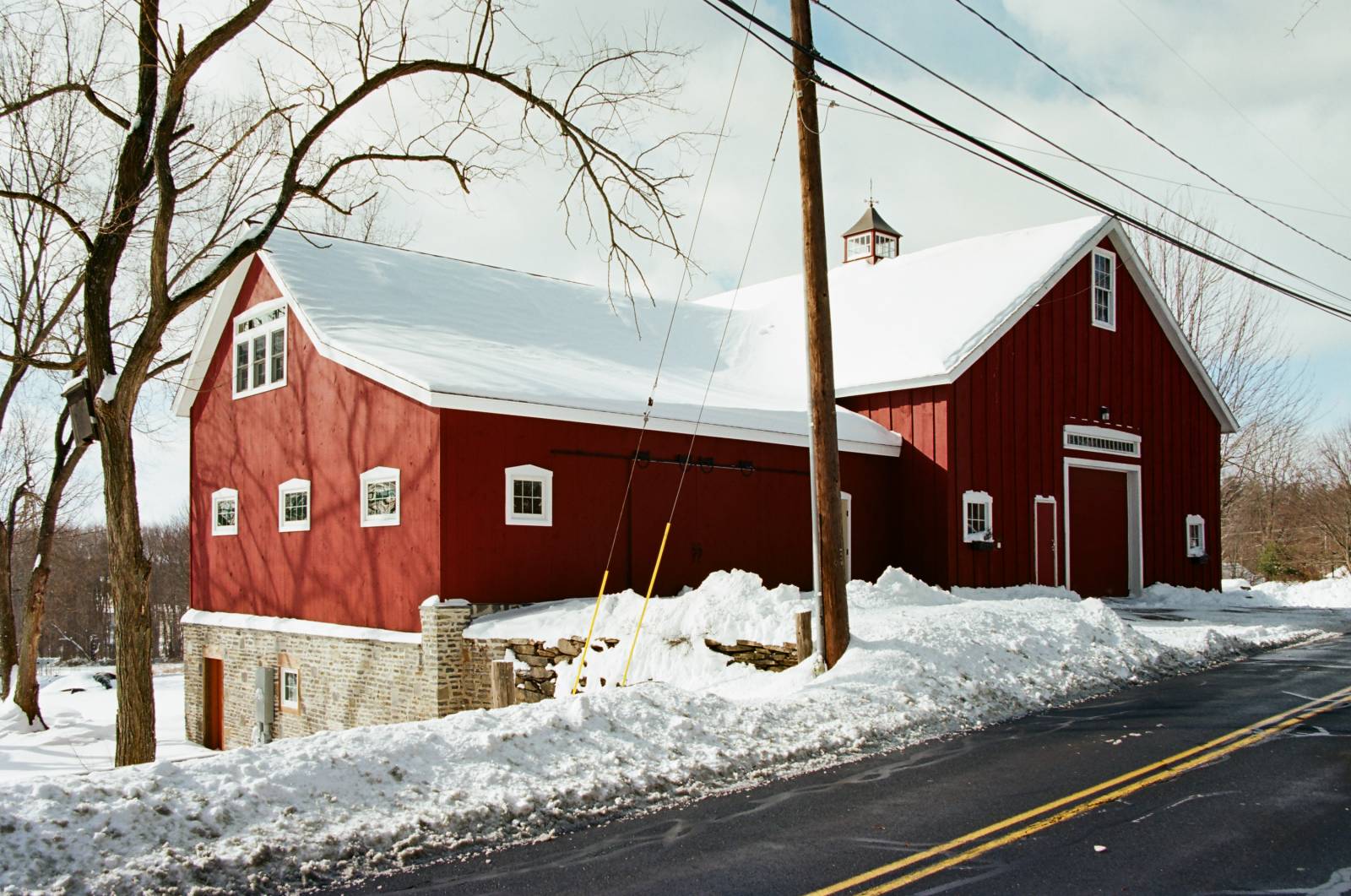 New addition perfectly matches the existing barn detail for detail