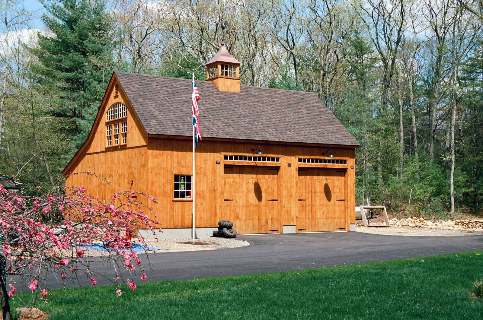 22' x 36' Carriage Barn with 12' Lean-To & 12' First Floor Height (Spencer MA)