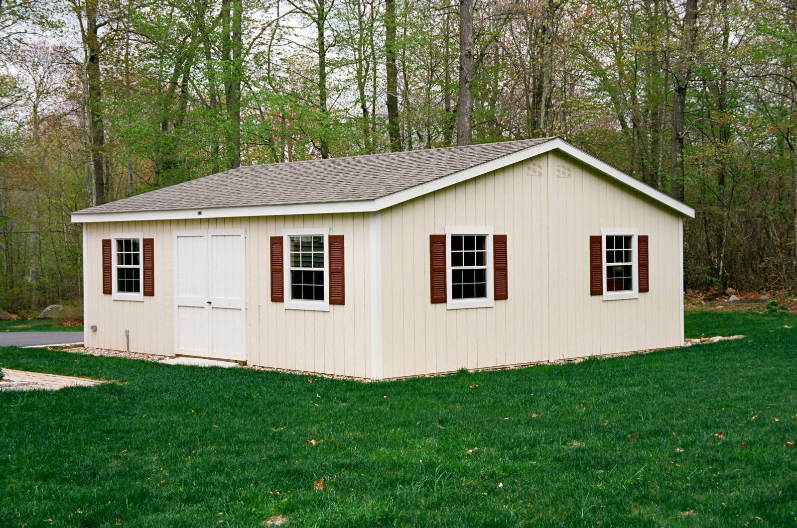 30x36 6/6 Windows with Barn Red Shutters