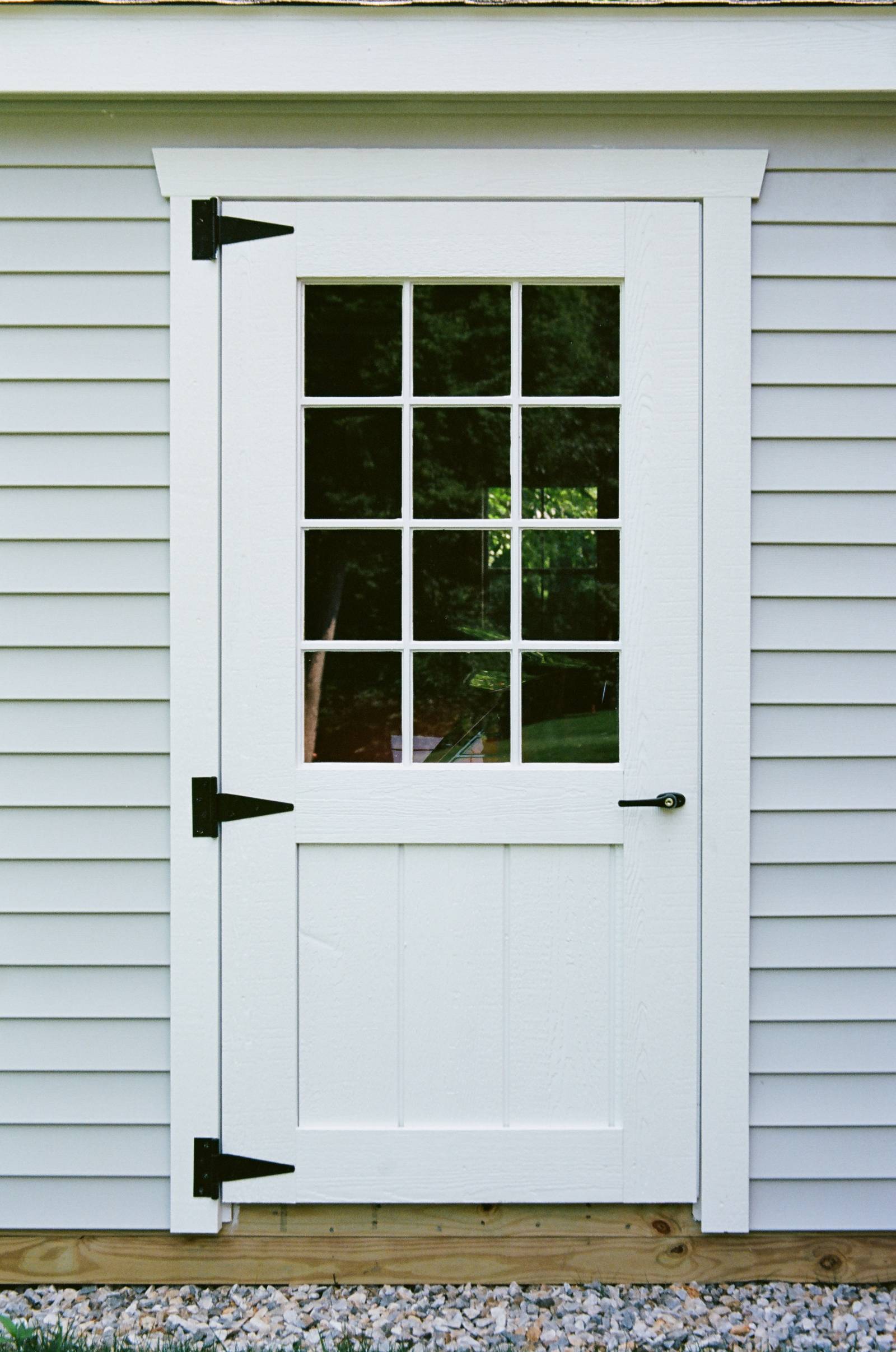 3' Single Door with Square Half Glass