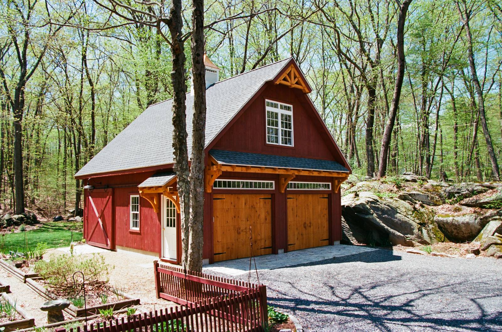 24' x 28' Newport Custom Garage with Timber Accents (Boylston MA)