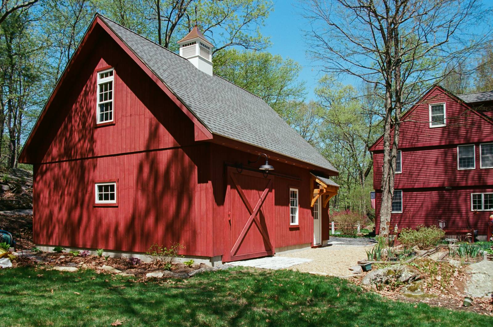 Rear view of the garage