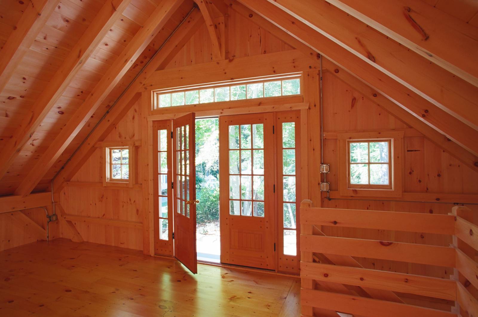 Interior of the second floor entrance doors