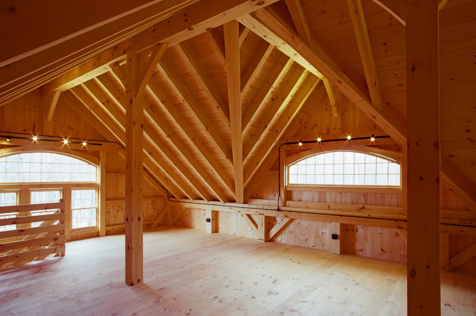 24' x 36' Upstairs Space with Additional Space & Light from Reverse Gable Dormer