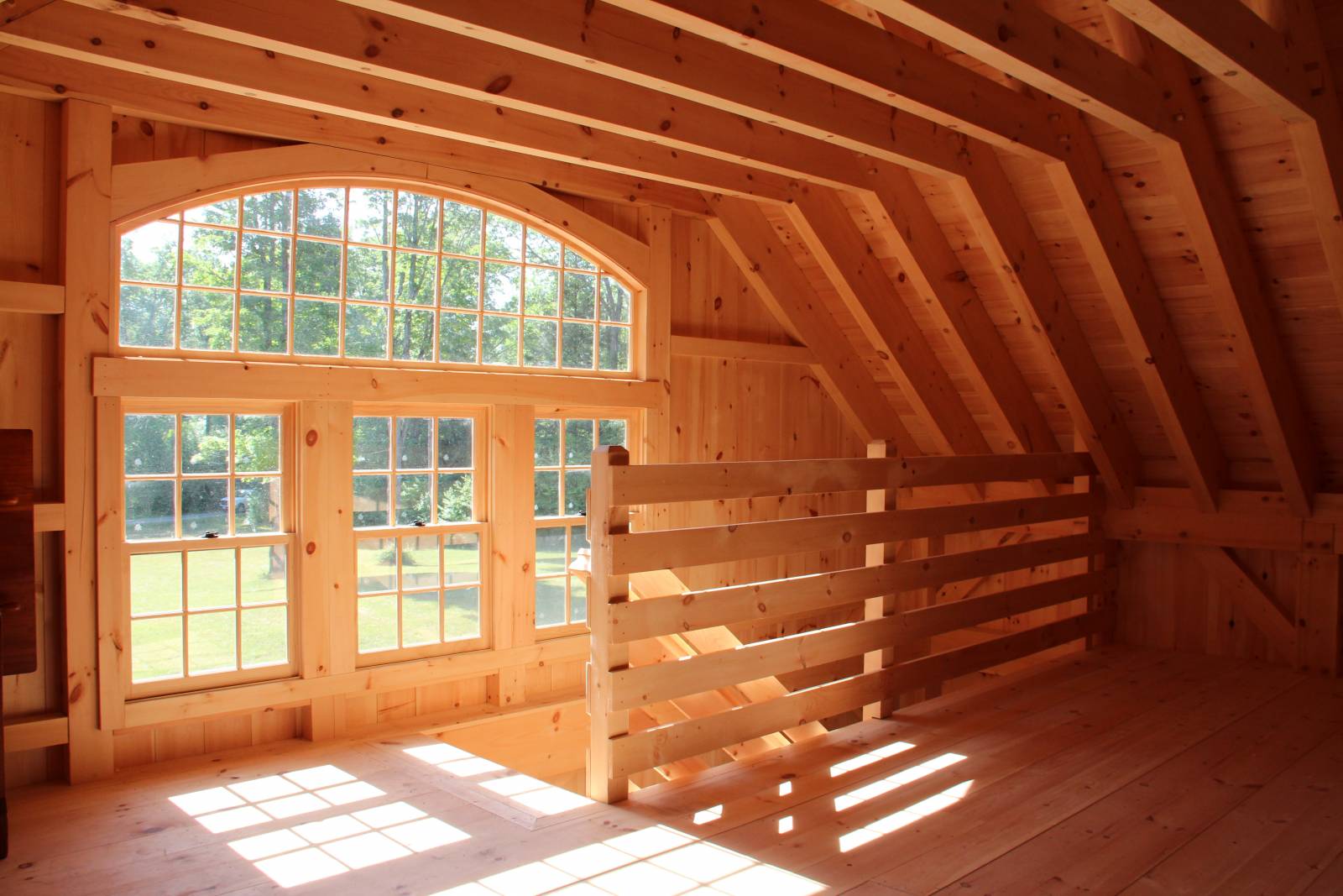 Interior: Upstairs with Bow Top Window & Stairway