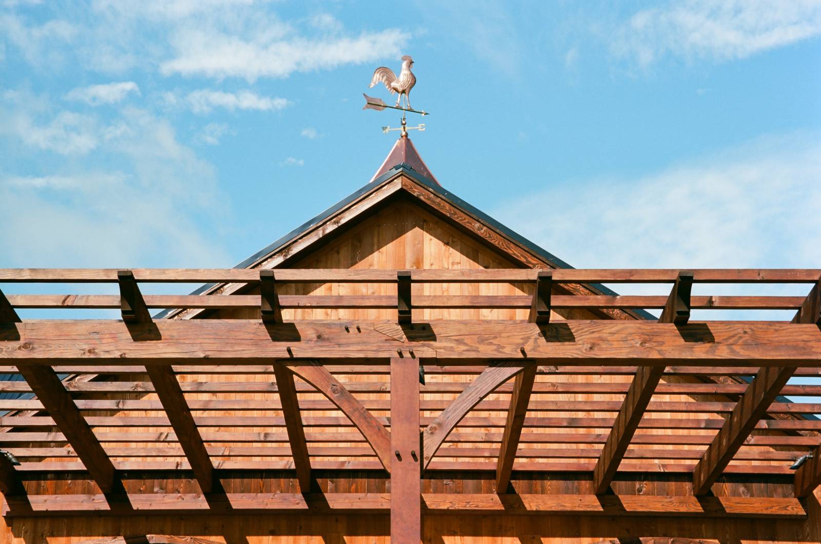 Scarf Joint in Timber Frame Pergola