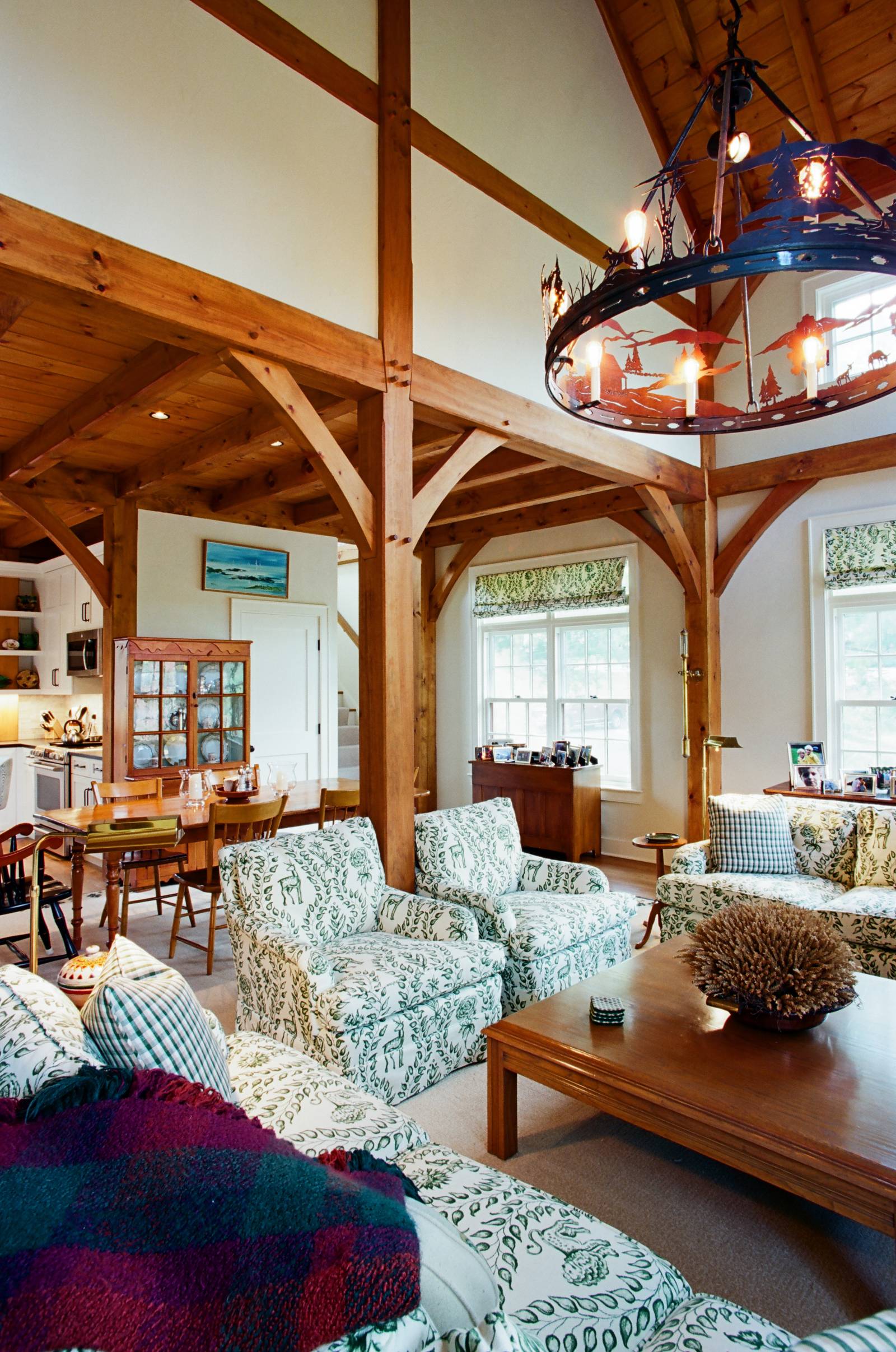 Ctf Blue Stone Timber Frame Homes Reclaimed Wood Beams Ceiling