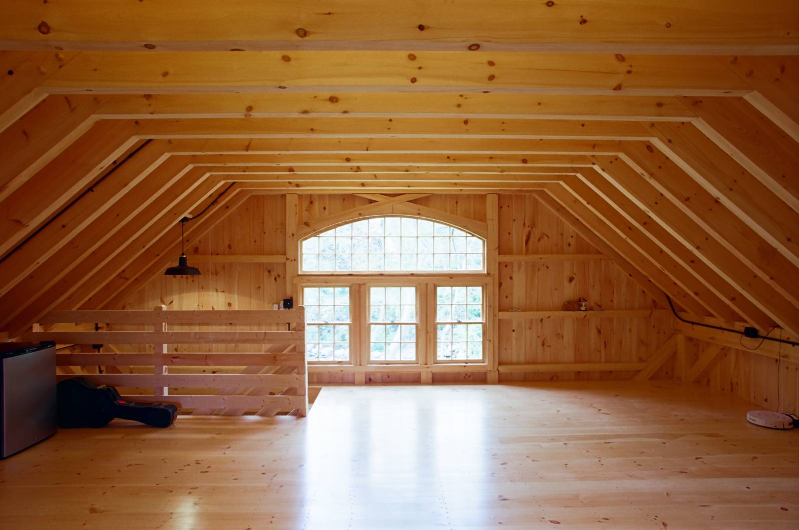 Bow top window with 3 single hung windows below