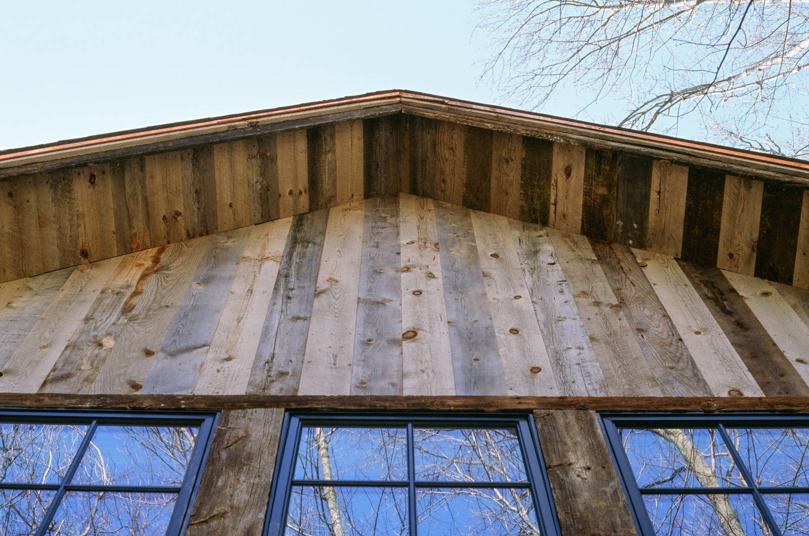 Rear Gable with Trestlewood Siding & Andersen 400 Series Black Windows