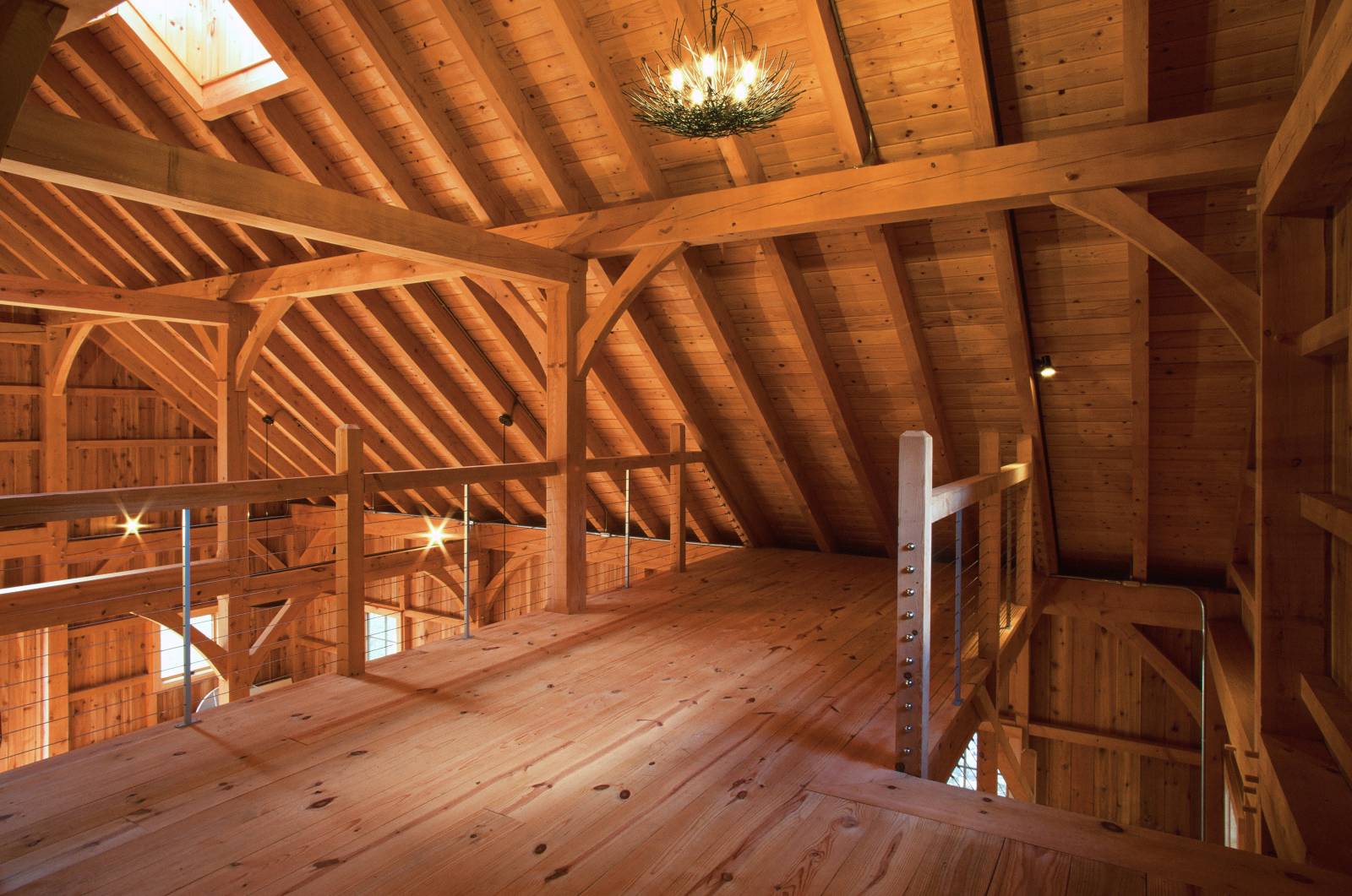 30' x 12' Upstairs Loft Space • Cable Railings