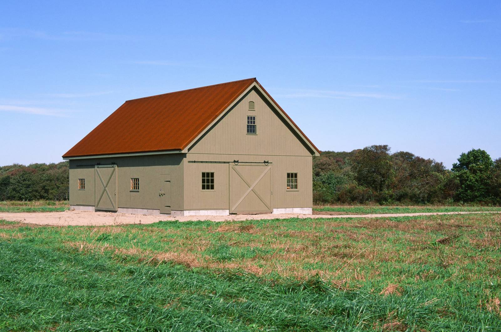 Opposite Angle of Post & Beam Barn • Portsmouth RI