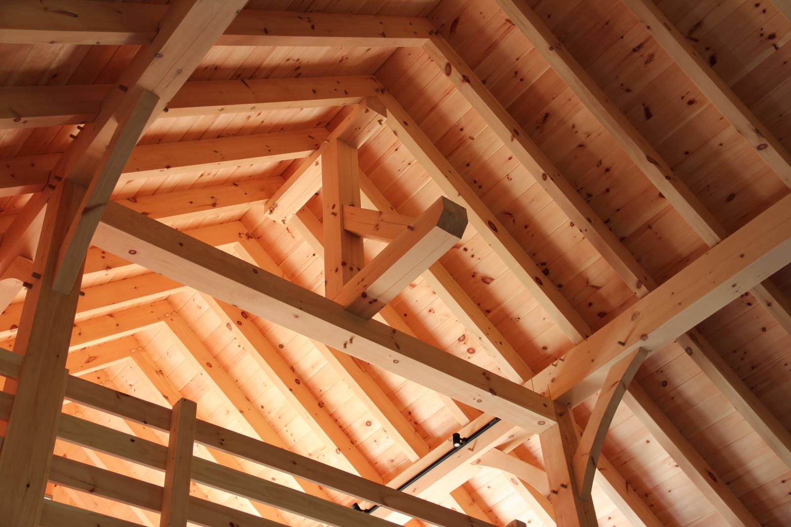 Timber Hoist Beam Above Loft