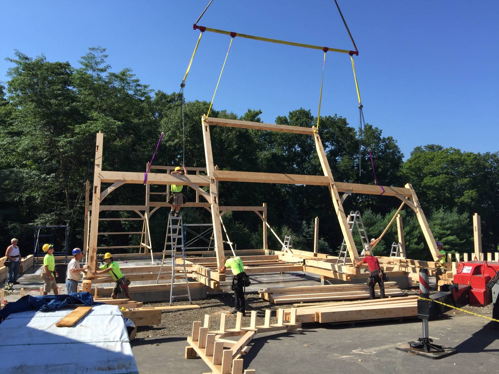 Post and Beam Barn Raising
