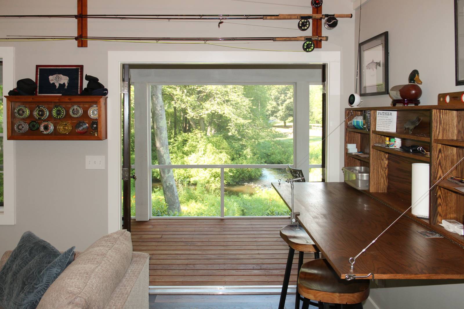 View of the River from Fly Fishing Cabin