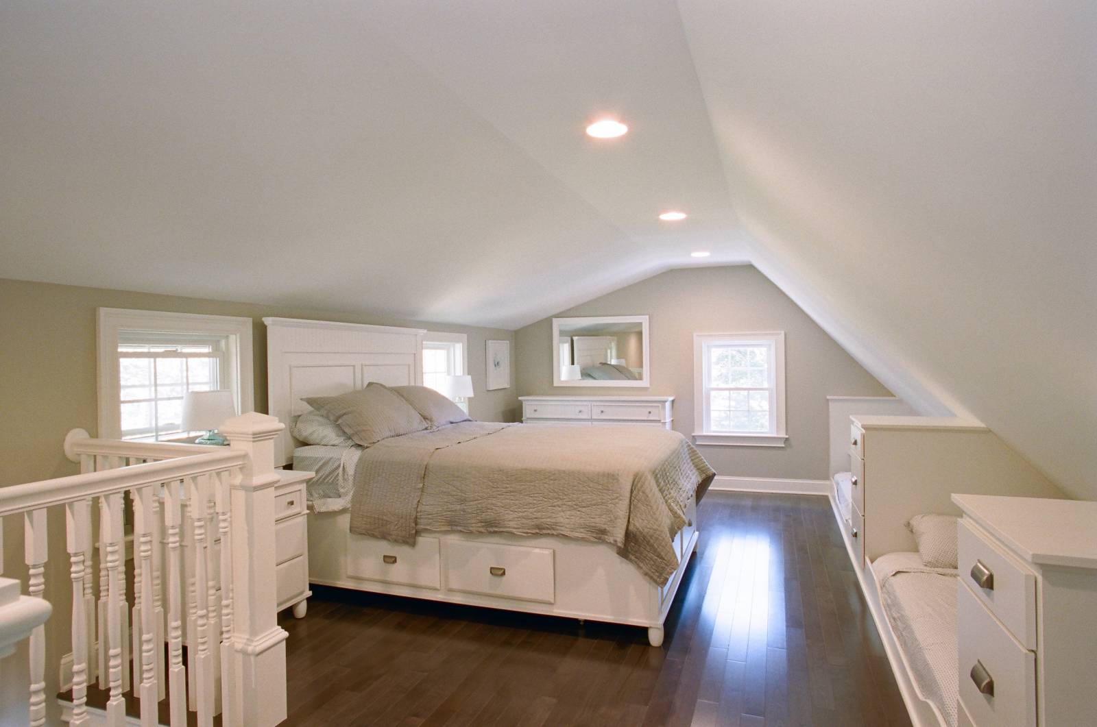 Upstairs Sleeping Space • Pool House Guest House