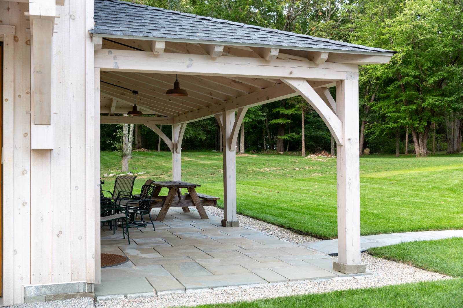 Eastern White Pine Timbers • 12' Open Lean-To