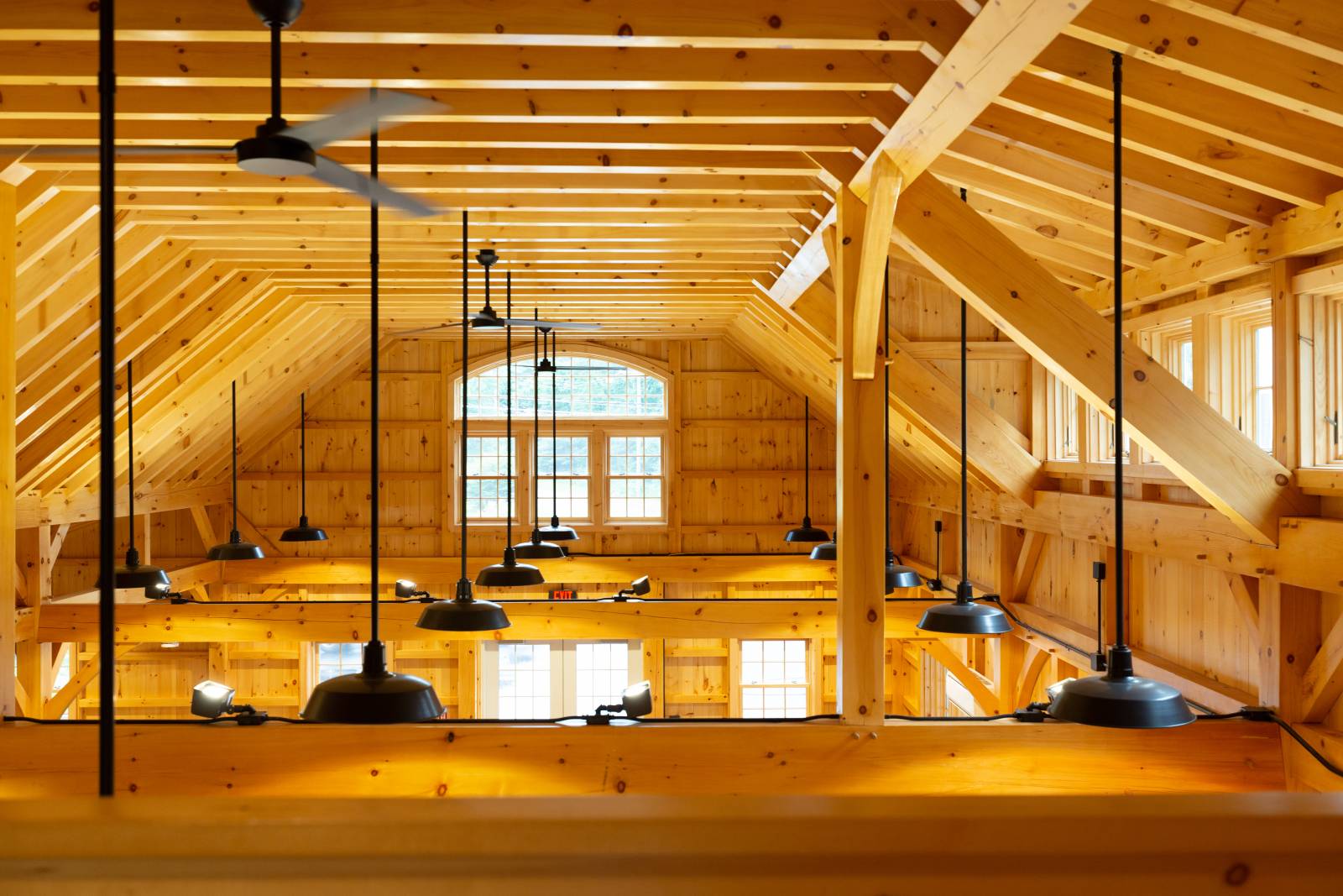 View from the Loft • Tie Beams • Timber Framing