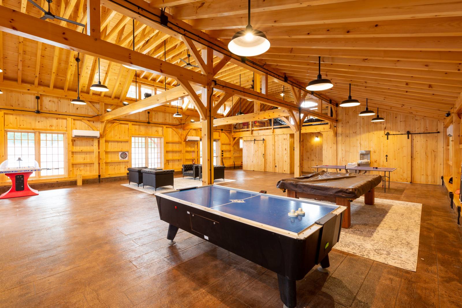Gaming Area in 14' Enclosed Lean-To