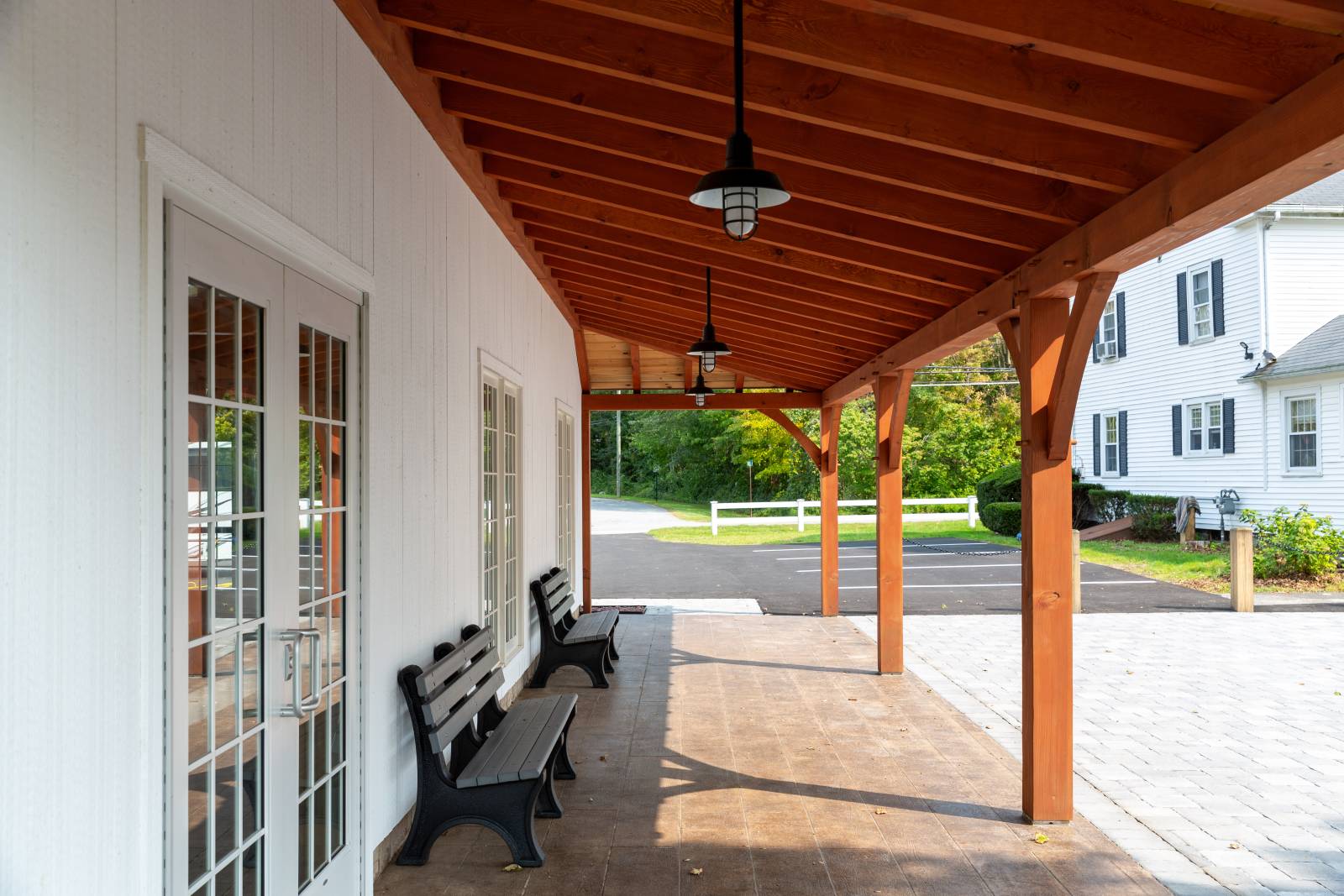 Under the Open Lean-To Overhang
