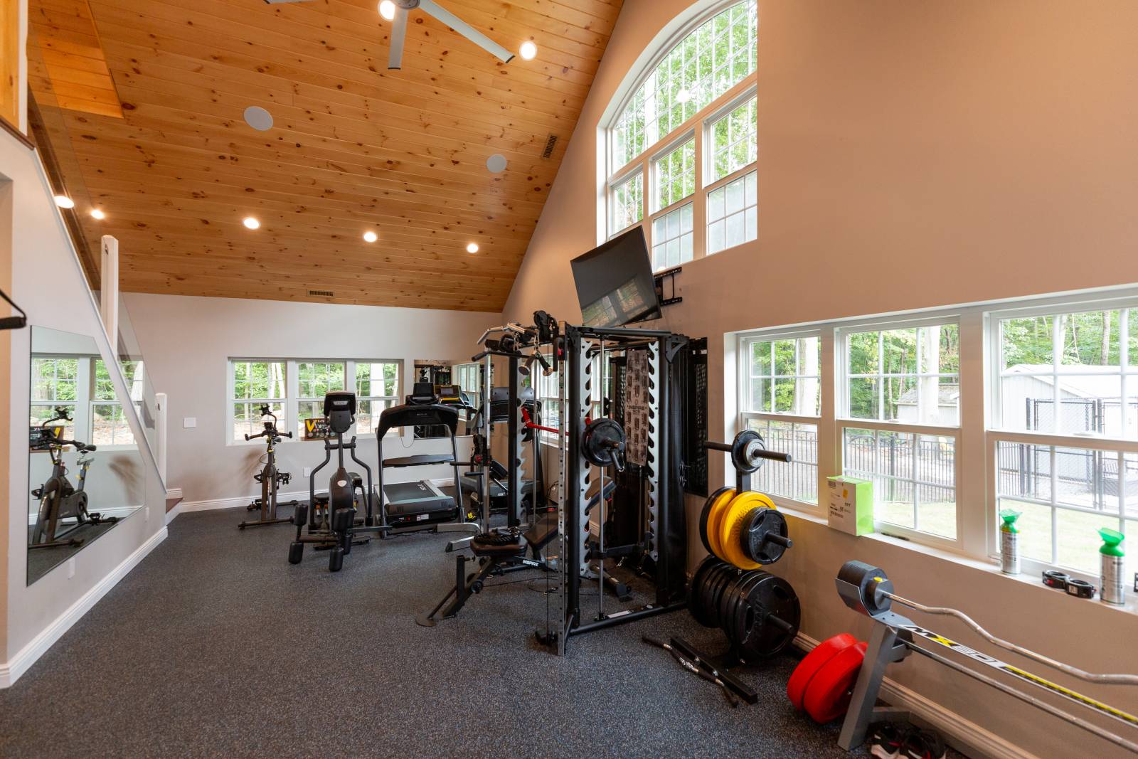 Andersen Windows in Bright & Spacious Home Gym