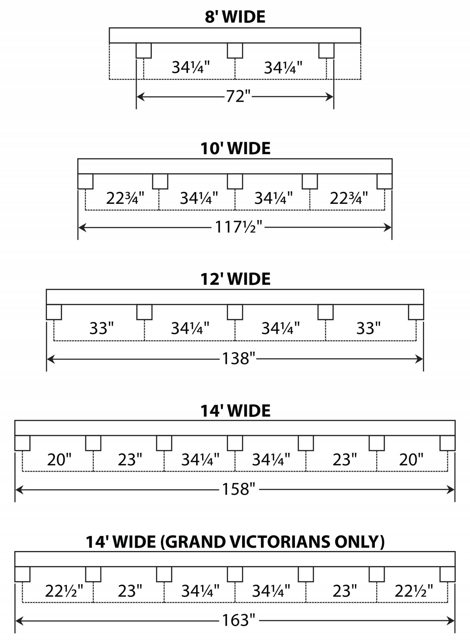 4x4 Runner Spacing