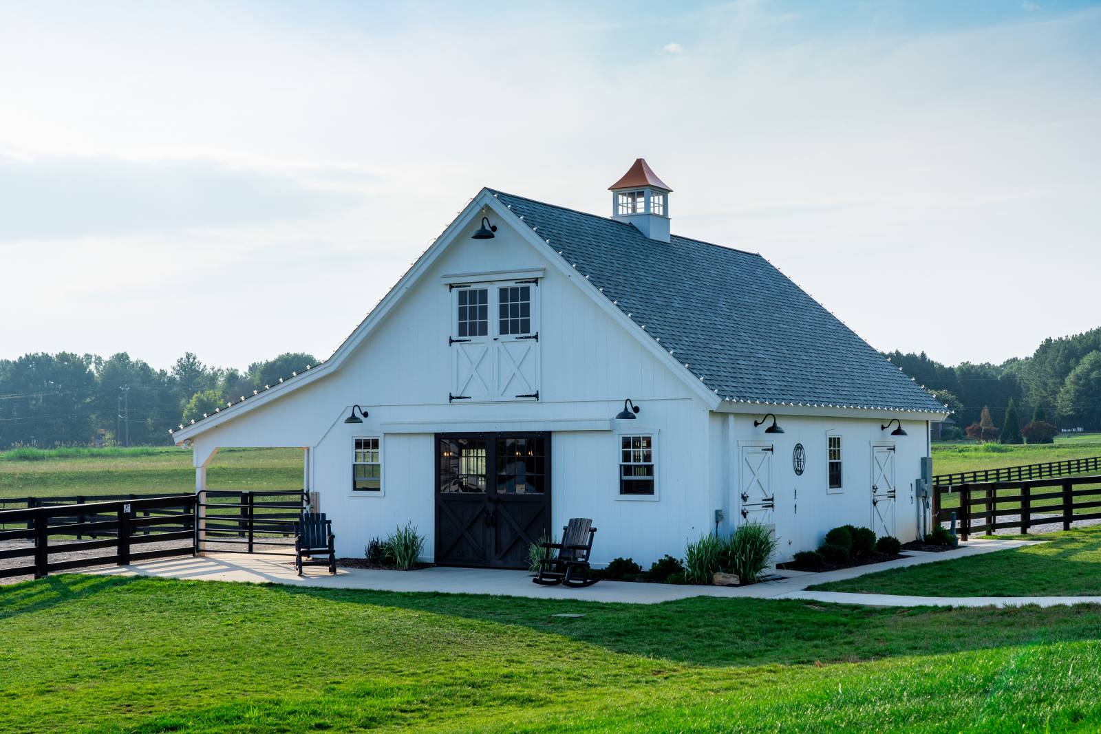 30' x 36' Sutton Center Aisle Horse Barn Shown with Options