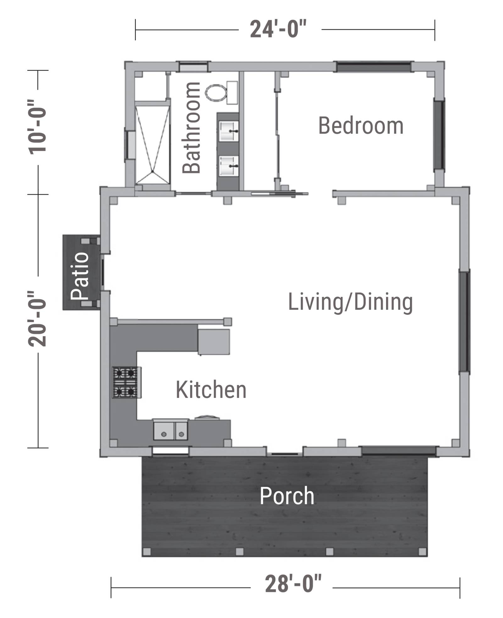 Yellowstone Cabin First Floor Plan