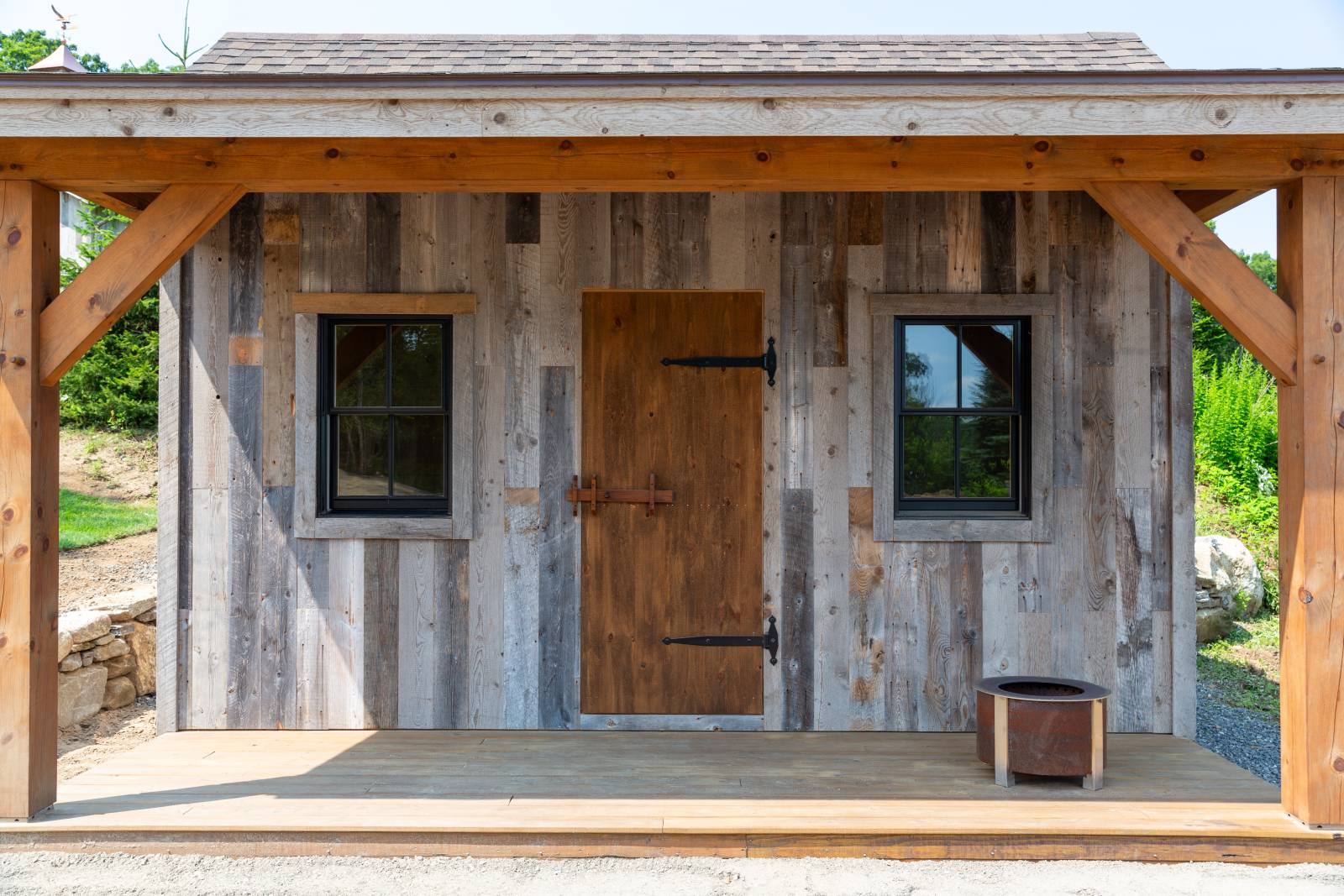 Approaching the Trapper's Cabin • Timber Frame Construction
