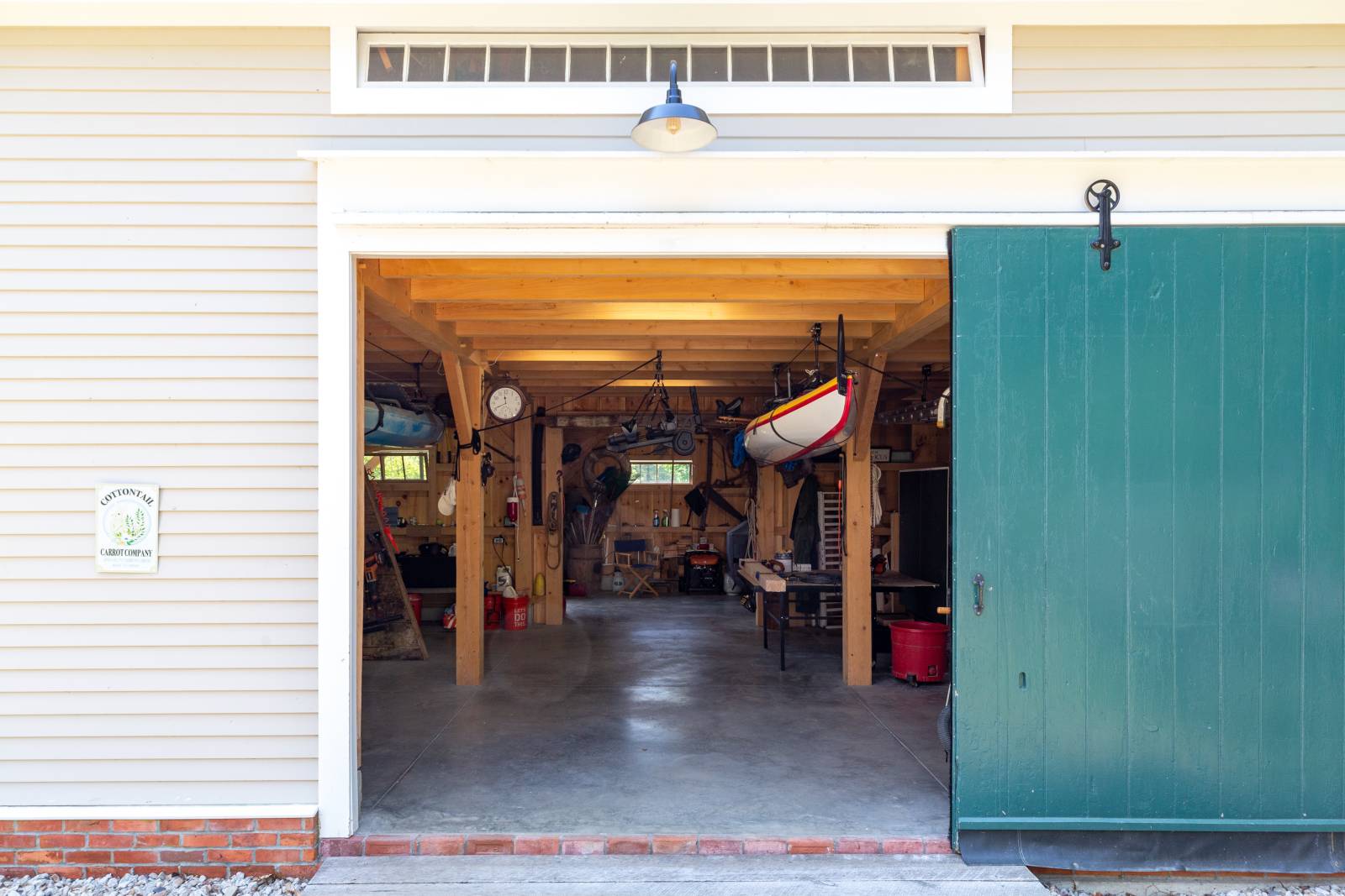 Inside the First Floor of the Post and Beam Barn • Timber Frame Barn