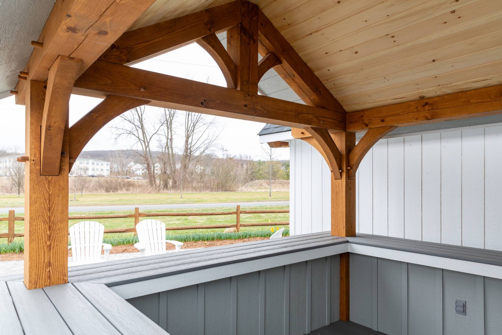 Underneath the Bar • Trex Bar • Board & Batten Siding
