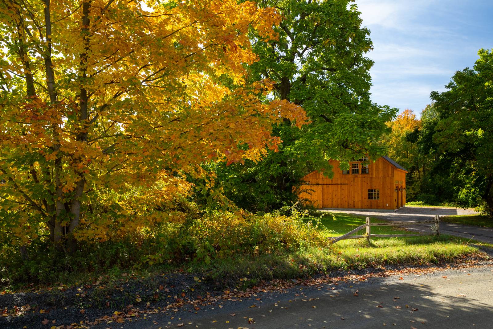 The Barn Blends In with the Fall Foliage