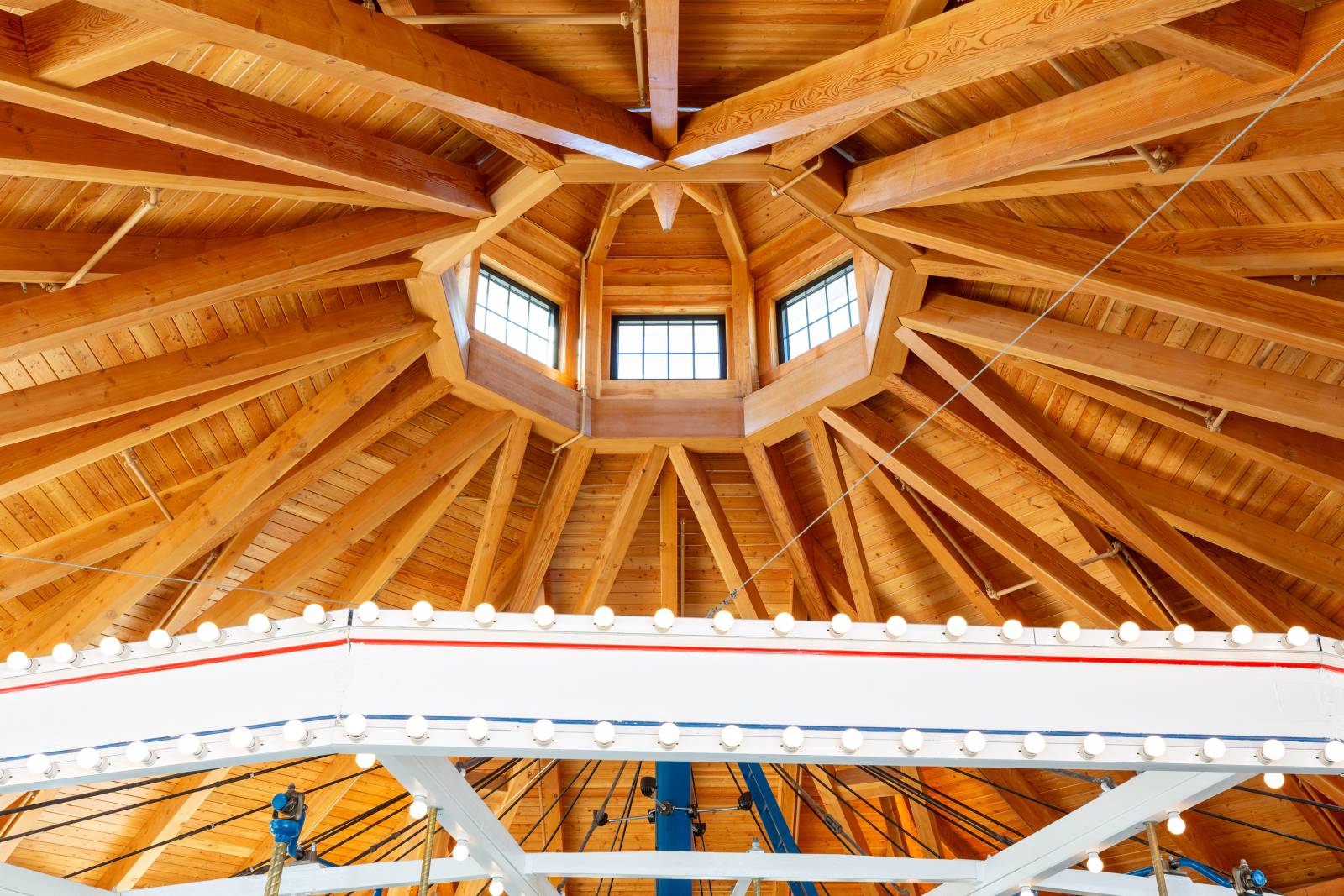 An Intricate and Complex Clear Span Timber Frame System 