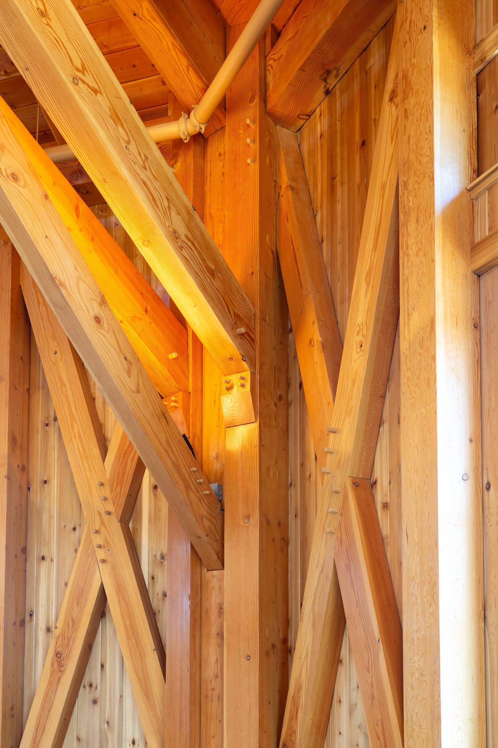 A Closeup at the Authentic Timber Framing