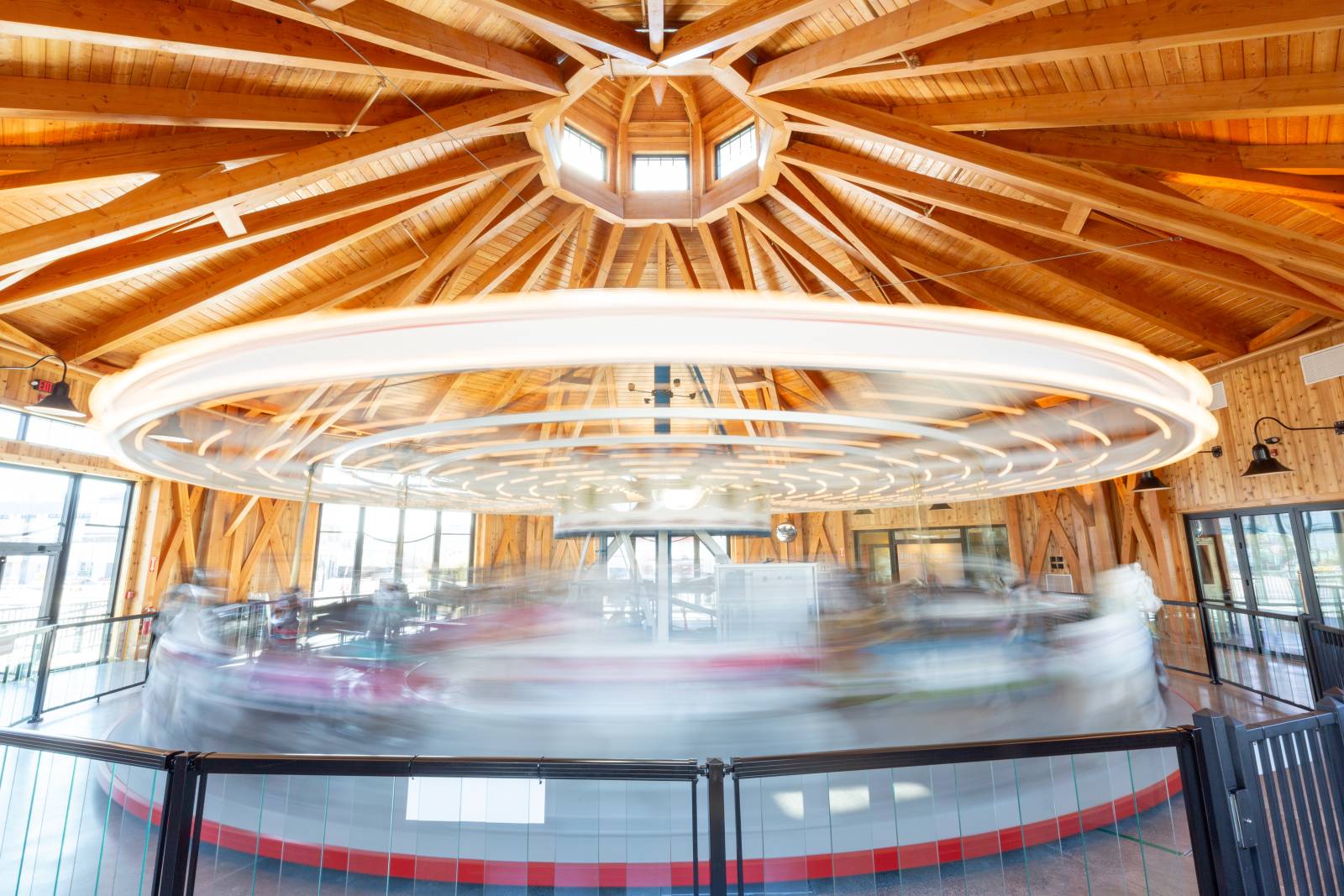 The Beloved Carousel is Right at Home in the Timber Frame Octagon