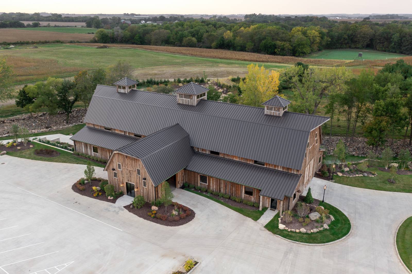 Aerial View of the Iowa Barn