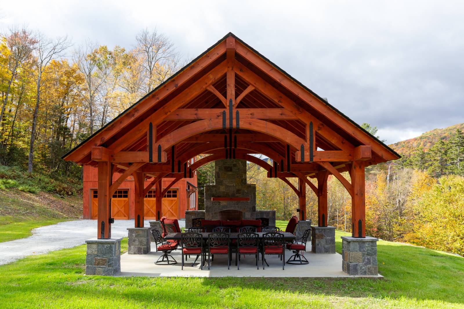 Alpine Timber Frame Pavilion • Hammer Beam Trusses