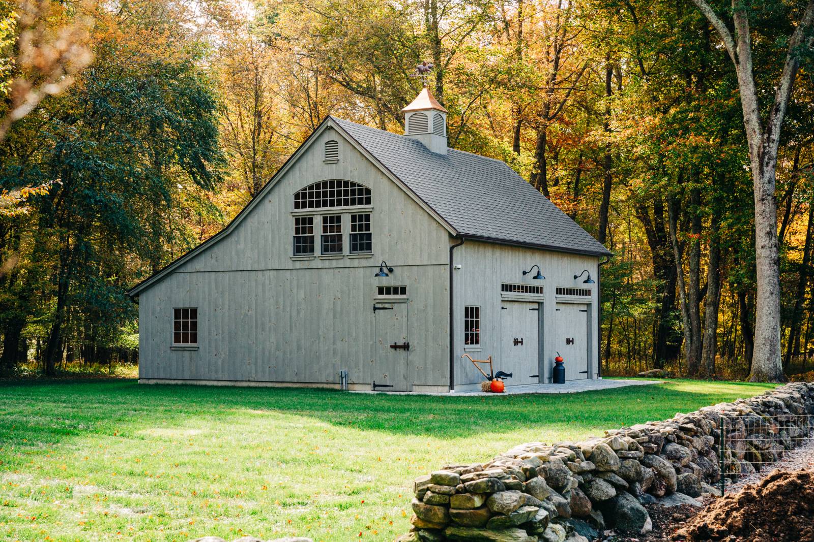 The Golden Glow of Autumn Enhances the Barn’s Look