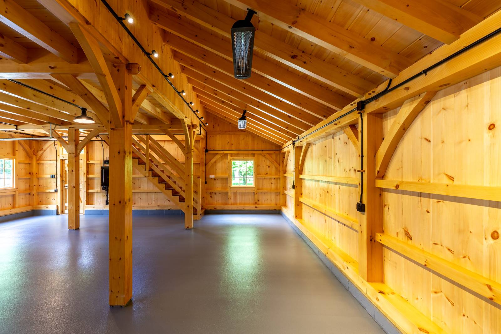 In the Enclosed Lean-to • Post & Beam Barn